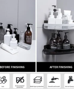 Punchless Triangle Wall Corner Shelf