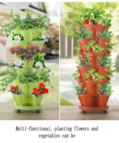 (🌼Plant Festival Special 50% OFF)-Stand Stacking Planters Strawberry Planting Pots