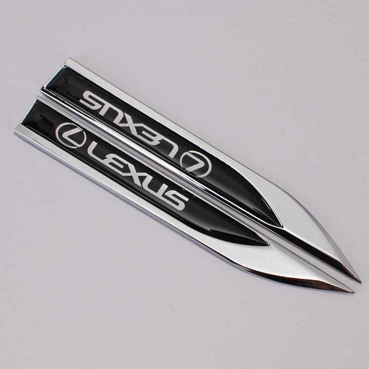Leaf Metal Car Sticker(2PCS)