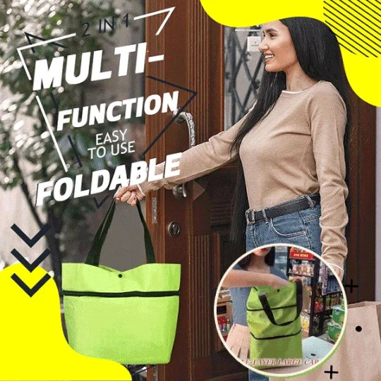 🔥Hot Sale🔥2 In 1 Foldable Shopping Cart(50% OFF)