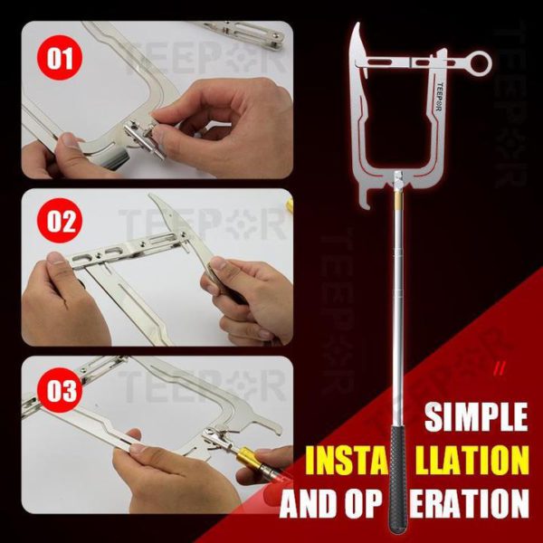 Teepor® - ባለብዙ-ዓላማ Dock Hook - የአልማዝ ቅርጽ + ዘንግ