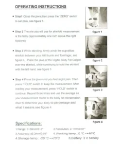 Body Fat Analyzer Caliper