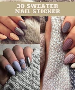 [PROMO 30% OFF] 3D Sweater Nail Sticker