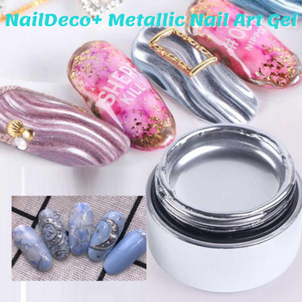 [PROMO 30% OFF] NailDeco+ Metallic Nail Art Gel