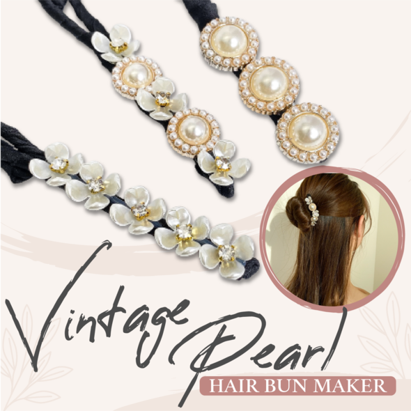 Vintage Pearl Hair Bun Maker
