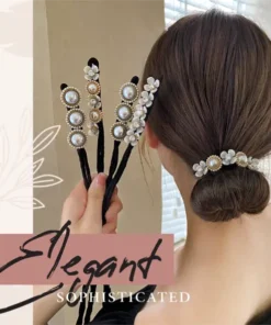 Vintage Pearl Hair Bun Maker