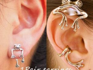 🔥BUY 2 SAVE $7🔥Two Way Frog Earrings，Frog lover jewelry