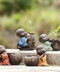Ceramic Tea Pet Ornaments Buddha Enlightened Statue