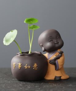 Ceramic Tea Pet Ornaments Buddha Enlightened Statue