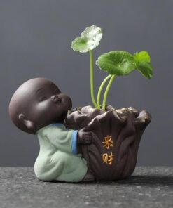 Ceramic Tea Pet Ornaments Buddha Enlightened Statue