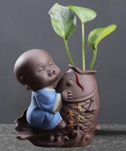 Ceramic Tea Pet Ornaments Buddha Enlightened Statue