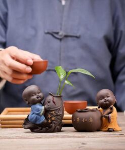 Ceramic Tea Pet Ornaments Buddha Enlightened Statue