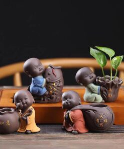 Ceramic Tea Pet Ornaments Buddha Enlightened Statue