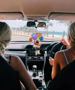 Yorkshire Terrier Dog Fly With Bubbles Car Hanging Ornament 2D Effect