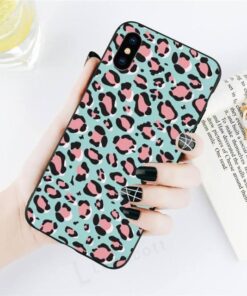 BRIGHT DIAMOND LEOPARD PRINT PHONE CASE