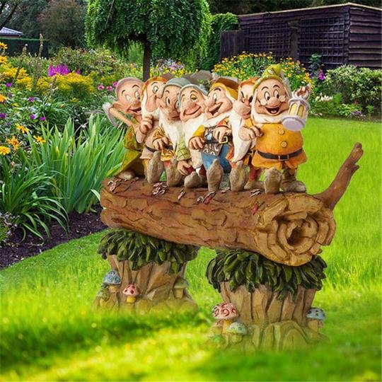 the seven dwarfs garden gnomes