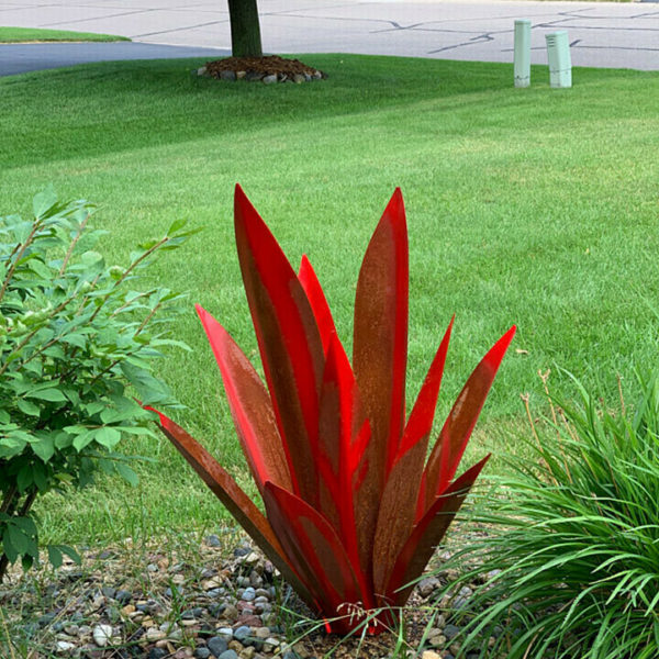 სუფთა ლითონი + ცხელი გაყიდვები 50% ფასდაკლებით წითელ ტეკილა აგავა - იდეალურია ბაღის დეკორაციისთვის