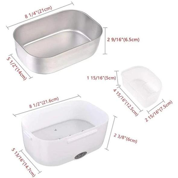 Portable Heated Electric Lunch Box 2 IN 1 - For Car,Truck,School and Work📢 50% OFF