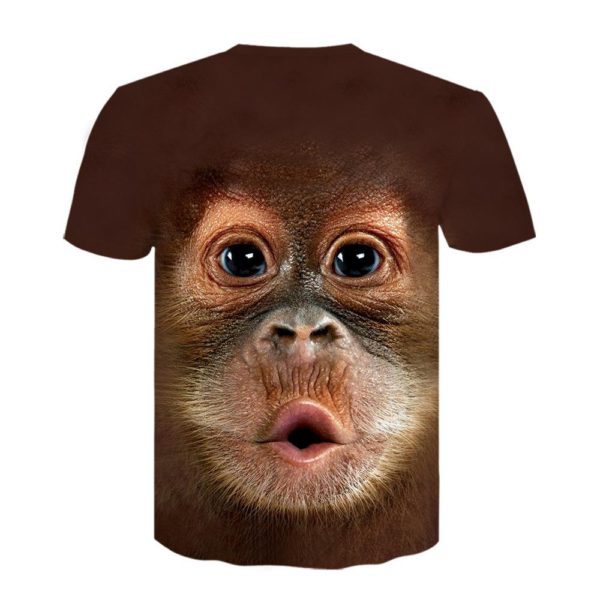 Heitedei kado✨3D Printed Men's Animal Funny Orangutan T-shirt