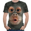 Onyinye Ụbọchị Nna✨ 3D Ebipụtara ụmụ anụmanụ na-akpa ọchị Orangutan T-shirt