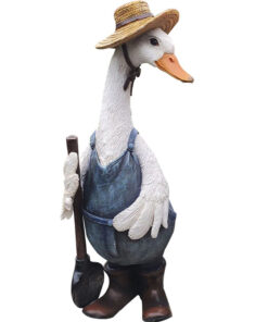Estatua de animal de jardín con adornos de pato de resina Mycolla™