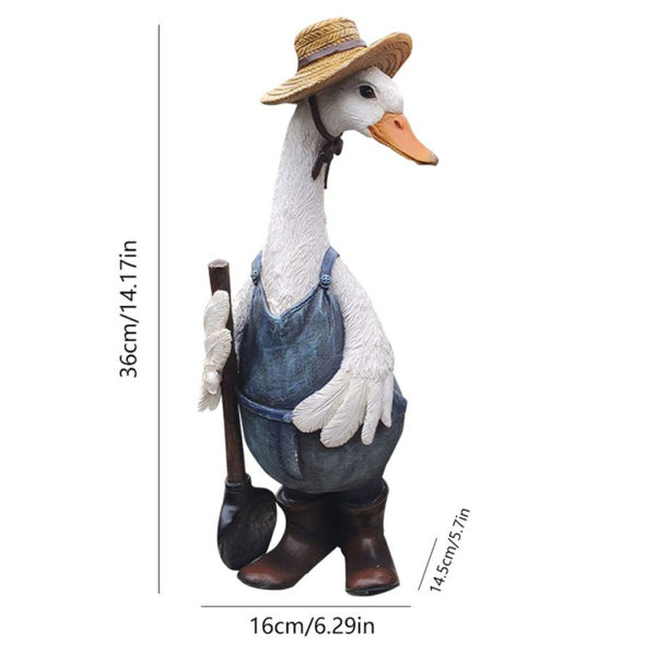 Mycolla ™ Resini Duck ohun ọṣọ Ọgba Animal Statue