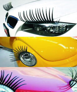 Car Headlight Sticker False Eye Lash Sticker Funny Eyelashes 2PCS