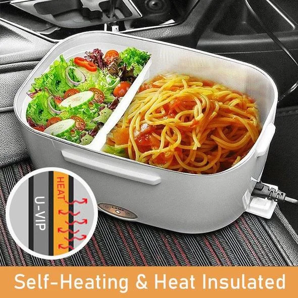Portable Heated Electric Lunch Box 2 IN 1 - For Car,Truck,School and Work📢 50% OFF