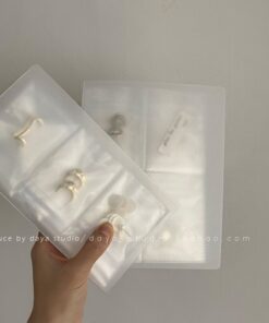 Transparent frosted jewelry storage book