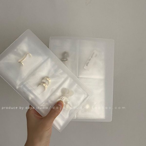 Transparent frosted jewelry storage book
