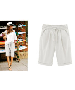 Pantalons curts d'estiu còmodes i informals de cintura elàstica 21ss