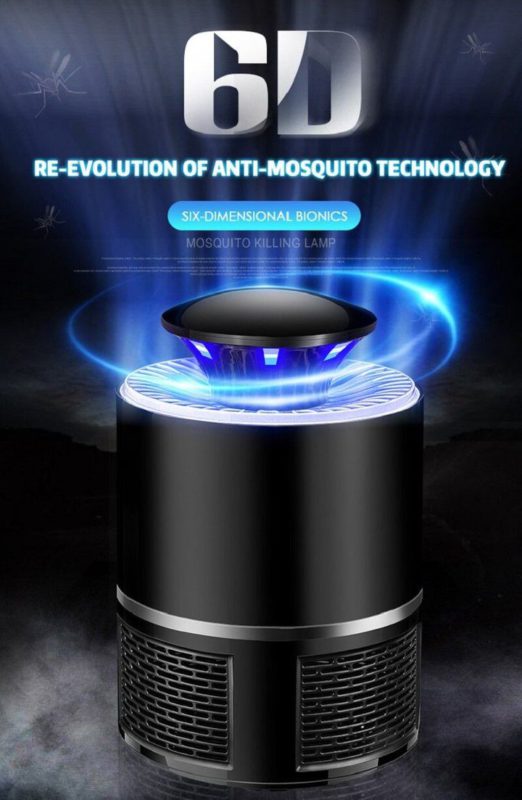 Éliminateur de moustiques pour intérieur et extérieur avec lumière LED silencieuse et non toxique