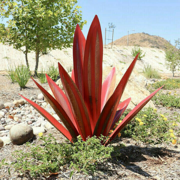 Чист метал+жешка продажба 50% попуст од црвена текила агава-совршена за декорација на градина