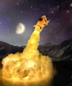 Special DIY LED Clouds Rocket Astronaut Bedside Table Lamp