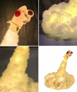 Special DIY LED Clouds Rocket Astronaut Bedside Table Lamp