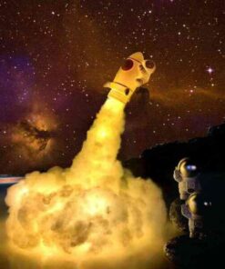 Īpaša DIY LED Clouds Rocket Astronaut naktsgalda lampa