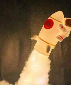 Special DIY LED Clouds Rocket Astronaut Bedside Table Lamp