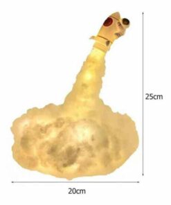 Special DIY LED Clouds Rocket Astronaut Bedside Table Lamp