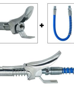 Hose Kit High-Pressure 10000PSI Grease Gun Coupler Coupling End Fitting 1/8” NPT Adapter Connector Lock-On Tool Accessories