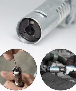 Hose Kit High-Pressure 10000PSI Grease Gun Coupler Coupling End Fitting 1/8” NPT Adapter Connector Lock-On Tool Accessories