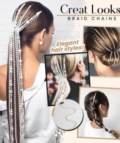 Pearl Tassel Hair Braid Chains