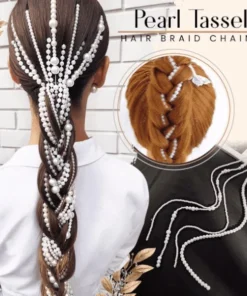 Pearl Tassel Hair Braid Chains
