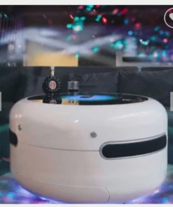 A Futuristic Coffee Table With Tempered Glass Top