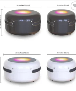 A Futuristic Coffee Table With Tempered Glass Top