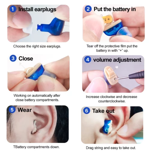 #1 Rechargeable Digital Novo ZX-1 e nang le Bluetooth Hearing Aid