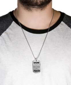 Dads Hold Our Hearts - Father's Day Gift - Gift Ideas For Dad - Military Dog Tag Necklace