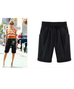 Pantalons curts d'estiu còmodes i informals de cintura elàstica 21ss