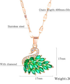 Swan Full Diamond Necklace Female Simple Collarbone Chain Neck