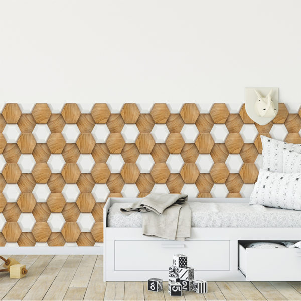 Stones3DWallpaper, driedimensionaal stickerbehang, in steenimitatie