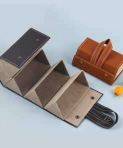 PORTABLE LEATHER EYEGLASSES/SUNGLASSES ORGANIZER